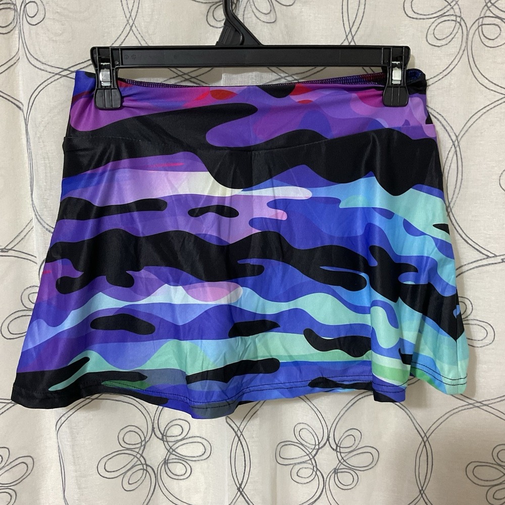 Xrs3Chic Women's Colorful Camo-Golf, Tennis, Pickle ball-Skort Pockets Size XS